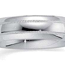 Photo of a stainless steel wedding band
