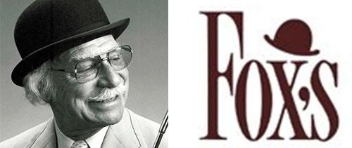 Close up of Sid Thal in his bowler hat and Iconic Fox's logo with bowler hat