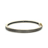 Rene Escobar 18K Yellow Gold "Valery Lux" Diamond Bangle Bracelet back side without diamonds