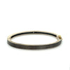 Rene Escobar 18K White Gold "Valery Lux" Diamond Bangle Bracelet back side without diamonds