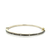 Rene Escobar 18K white gold "Carol" bangle bracelet with white brilliant diamonds throughout
