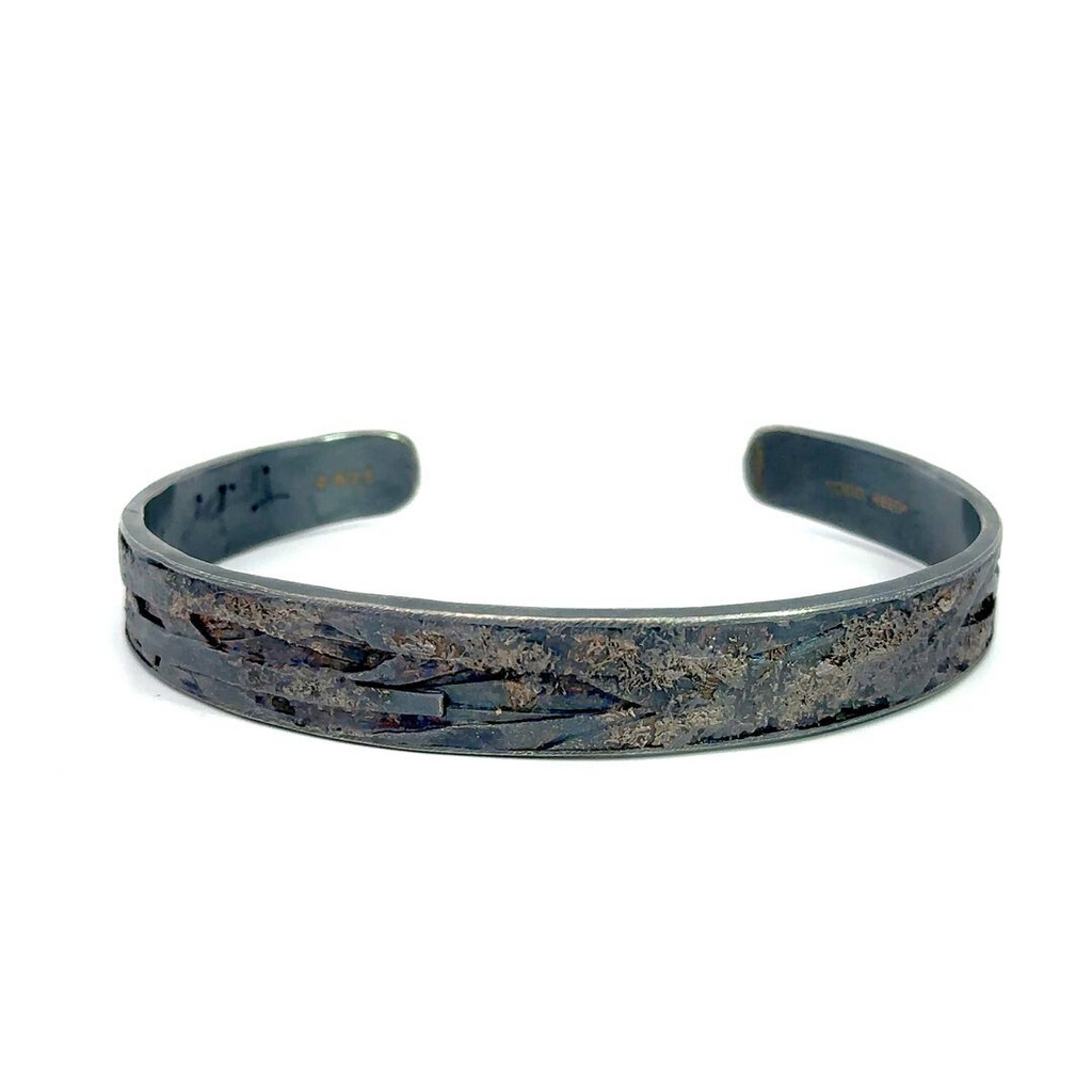 Todd Reed palladium and sterling silver organic men's cuff bracelet