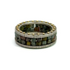 Todd Reed tow row raw diamond cube band sitting flat