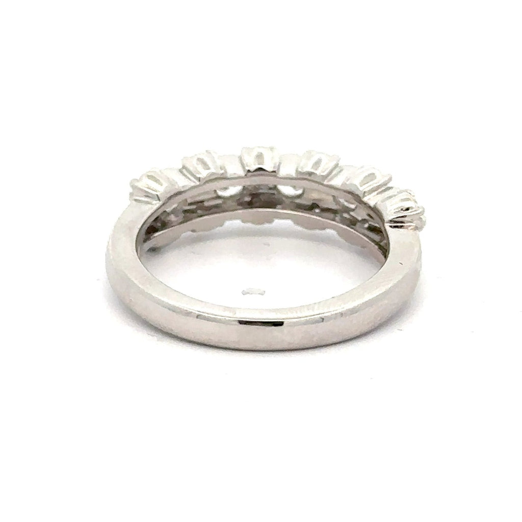 back side of Suwa platinum and diamond anniversary style band 