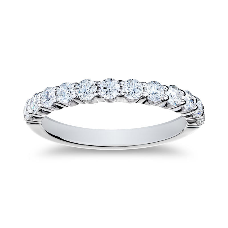 18k white gold 7 stone diamond anniversary band 1.47ctw