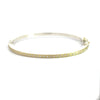 Rene Escobar 18k yellow gold "Adam" diamond bangle bracelet with silver backside