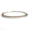 Rene Escobar 18k rose gold "Chloe" diamond bangle bracelet with silver backside
