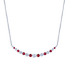 18k white gold ruby and diamond necklace