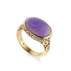 R-134 "Circle Set" set with lavender jade and white diamonds
