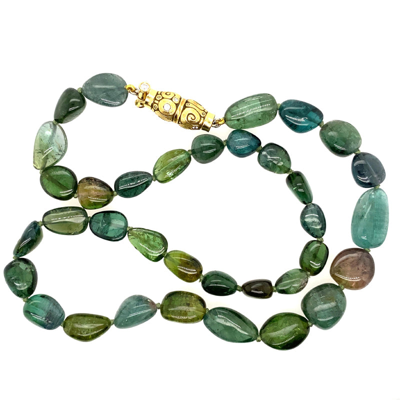 Alex Sepkus "Seashell" Green Tourmaline Necklace