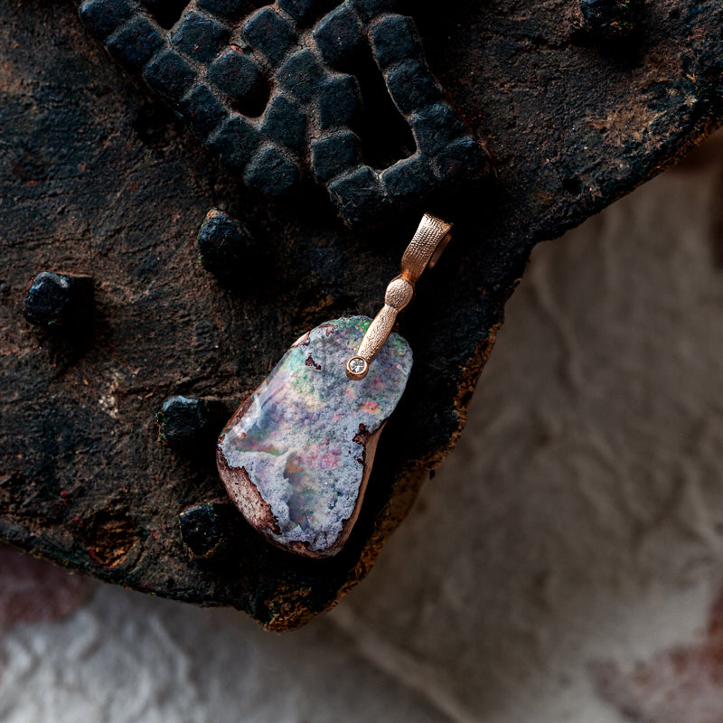 Alex Sepkus "Sticks and Stones" Mexican Matrix Opal Pendant