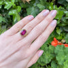 Alex Sepkus Rubellite and Diamond "Seashell" Ring on hand