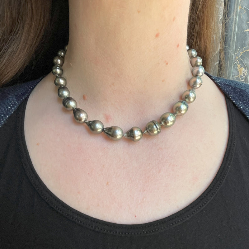 Alex Sepkus Tahitian Circle Pearl Strand with Vario Clasp on neck