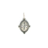 back side of Erica Molinari sterling silver diamond paw charm with amor inscribed on the back between two hearts