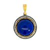 Arman lapis diamond halo pendant