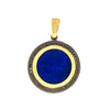 back side of Arman lapis diamond halo pendant