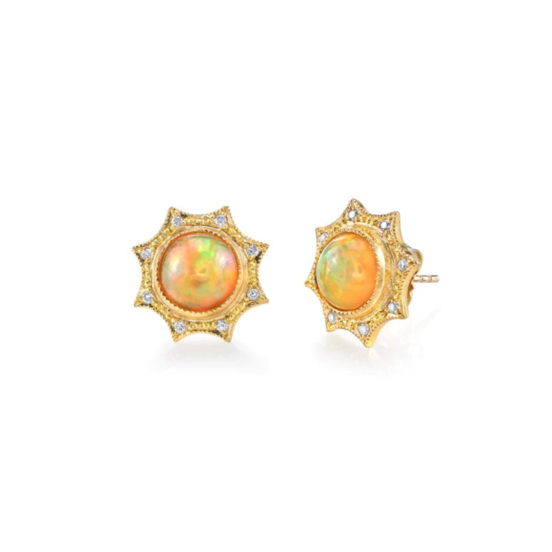 Arman Sarkisyan Opal Flower Stud Earrings