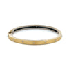 Rene Escobar 18k yellow gold "carol" diamond bangle bracelet front side