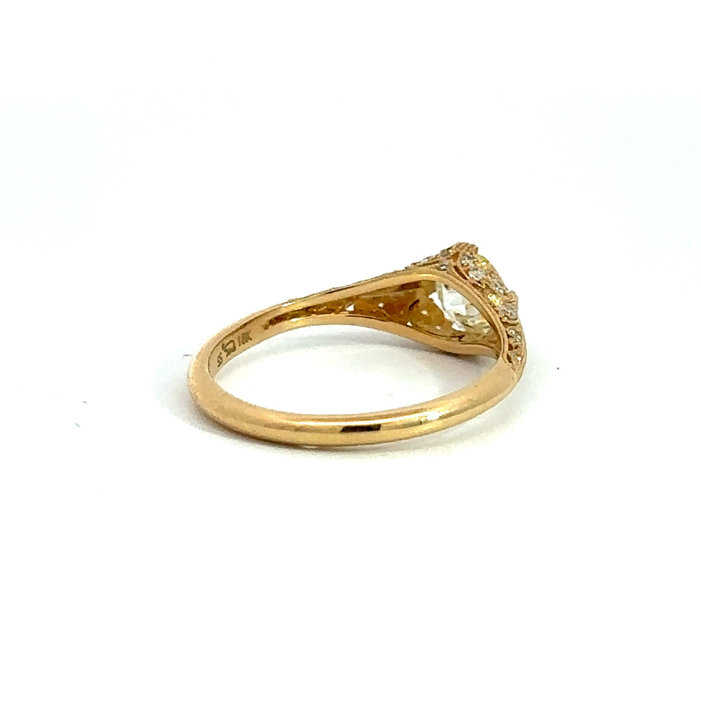 Single Stone "Charlotte" old European diamond ring