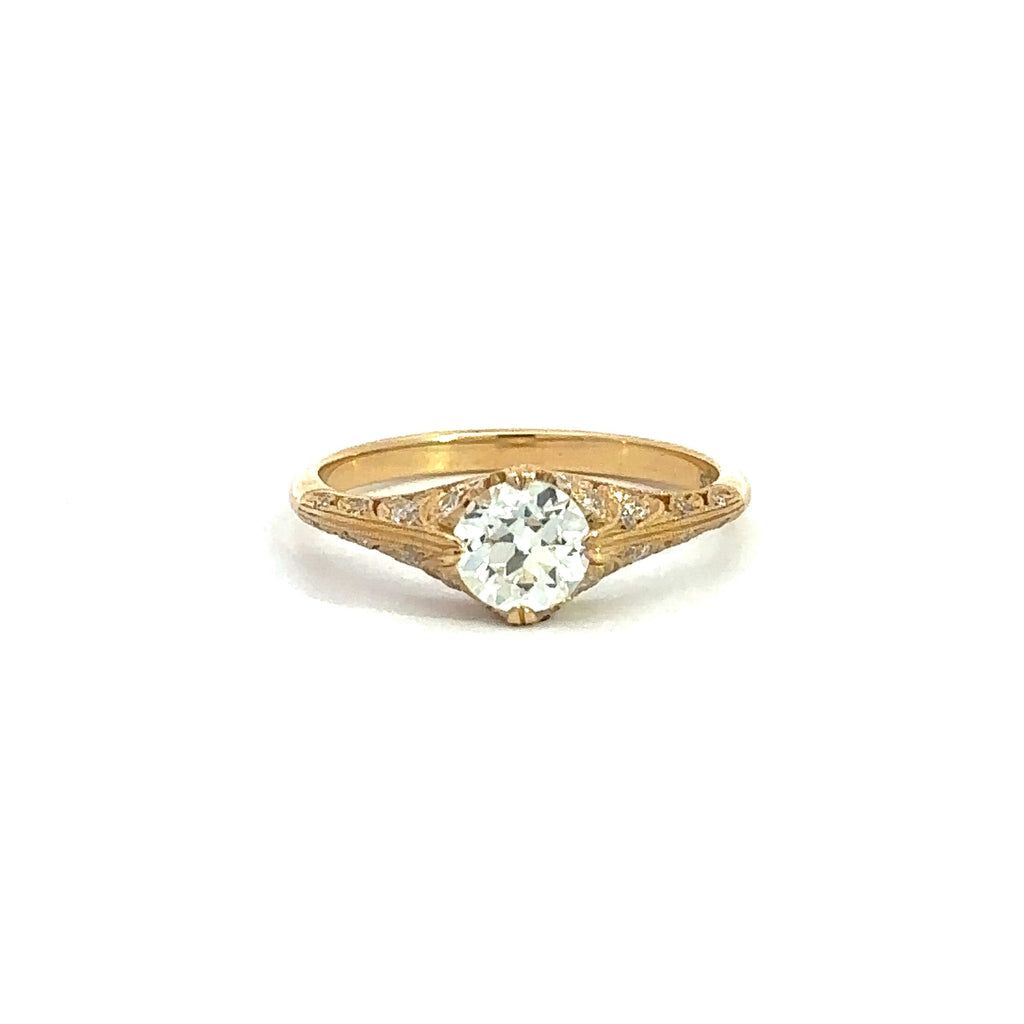 Single Stone "Charlotte" old european diamond ring