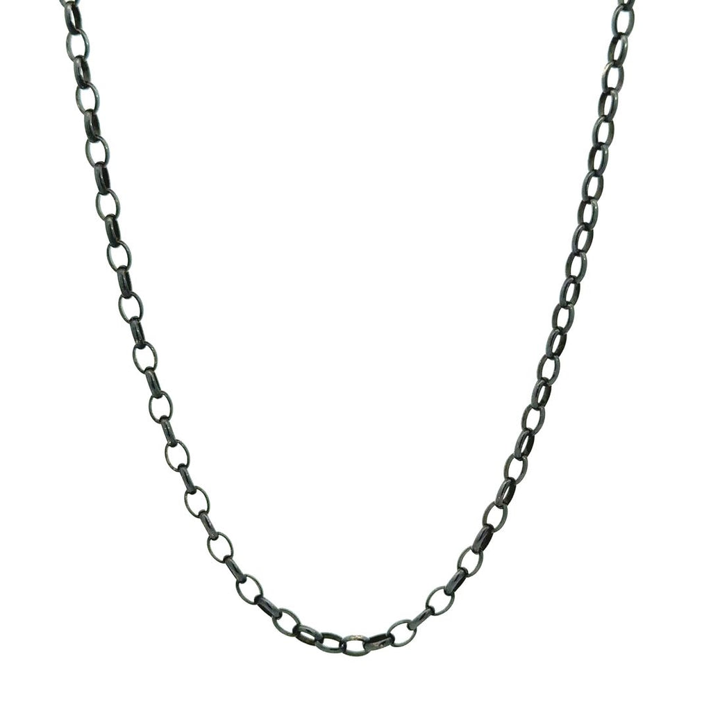 Erica Molinari oxidized sterling silver oval chain link necklace