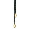 Erica Molinari oxidized sterling silver open ended rectangle chain link necklace with 18k yellow gold links on each end