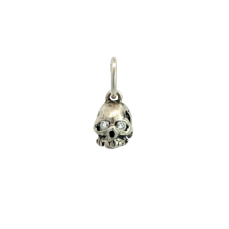 Erica Molinari Medium Hollow Skull Charm with Diamond Eyes