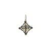 Erica Molinari sterling silver small flower charm with a dragonfly on the back side