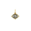 Erica Molinari sterling silver with 18k yellow gold rim baby heart charm with "amor" inscribed on the back