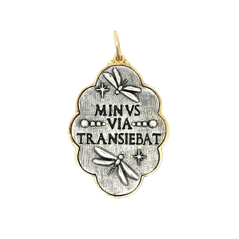 Erica Molinari 18K Gold and Sterling Silver Thistle Dragonfly Charm
