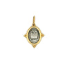 Erica Molinari sterling silver with 18k gold rim charm with baby owl on front