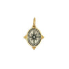 Erica Molinari sterling silver with 18k yellow gold rim back side with north star