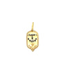 Erica Molinari 14k small rectangle moon and stars charm with "the soul is eternal" inscribed on the backside in Italian