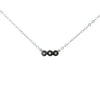 back side of 14k white gold bezel diamond pendant necklace