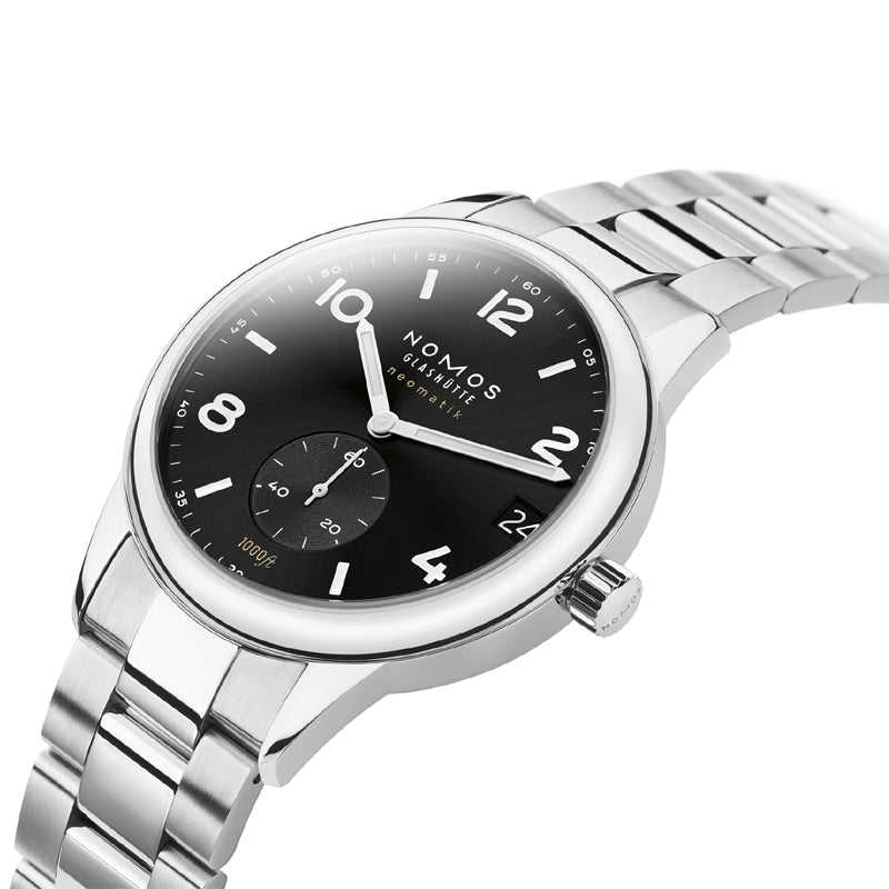 Black face watch diagonally across the screen
