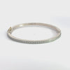 Rene Escobar hinged white gold bangle with diamonds and oxidized silver, video with 360 degree view