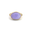 R-134M "Circle Set" Lavender Jade and Diamond Ring
