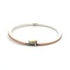 Rene Escobar 18K rose gold "laura" bangle bracelet with diamonds across the front