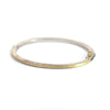 Rene Escobar 18K Yellow Gold and Sterling Silver "Laura" Diamond Bangle Bracelet back side opposite the side with diamonds