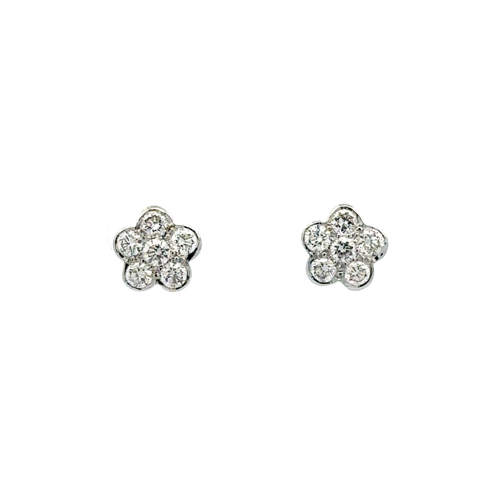 Sethi Couture Tuilerie diamond flower stud earrings