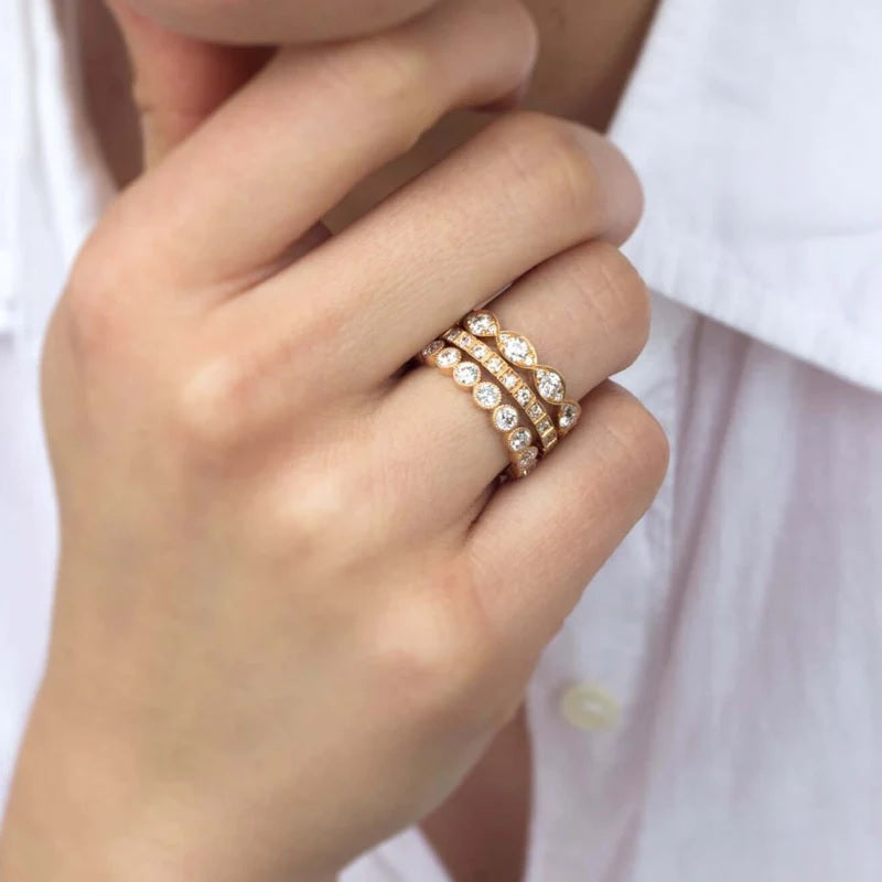 Single Stone "Kelly" Diamond Band on hand