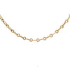 Single Stone 18k yellow gold "Lo Mini" chain necklace with alternating oval and circle chain links