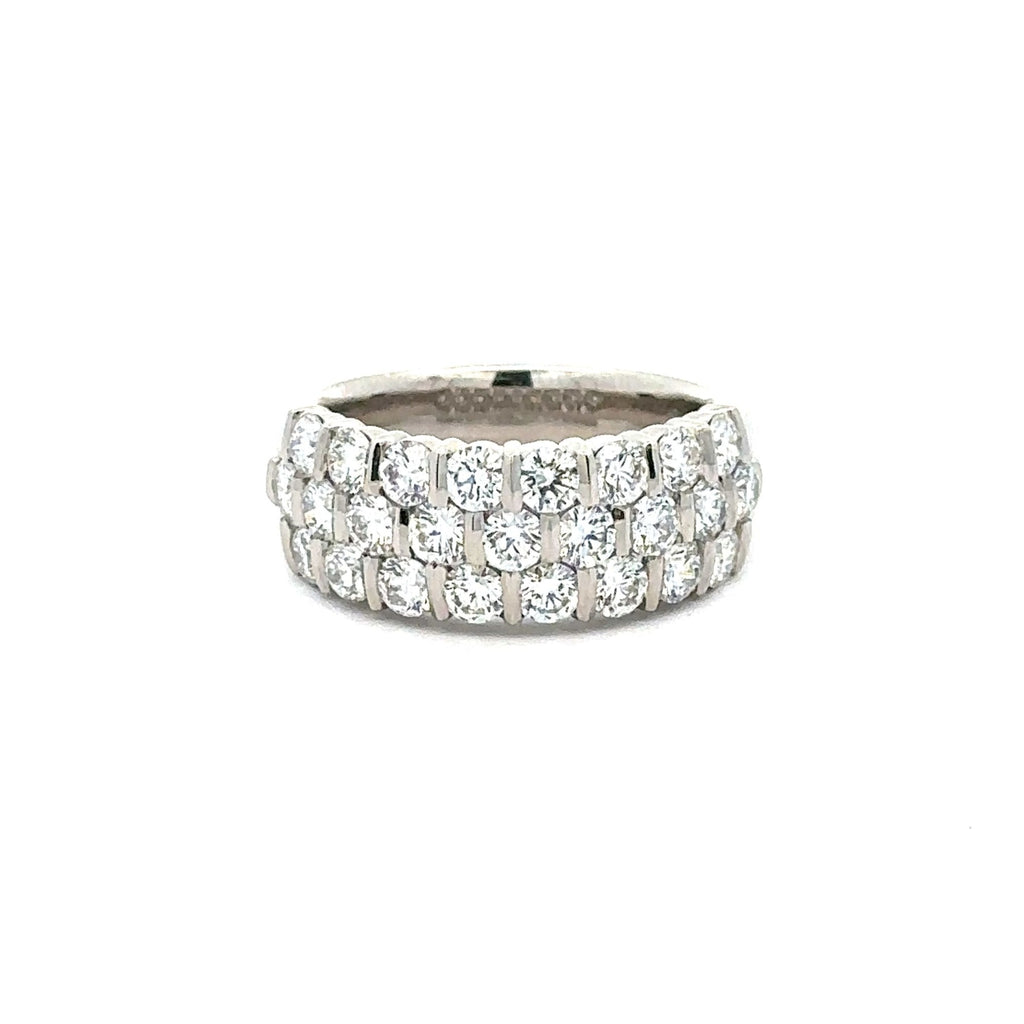 Suwa diamond and platinum wide band