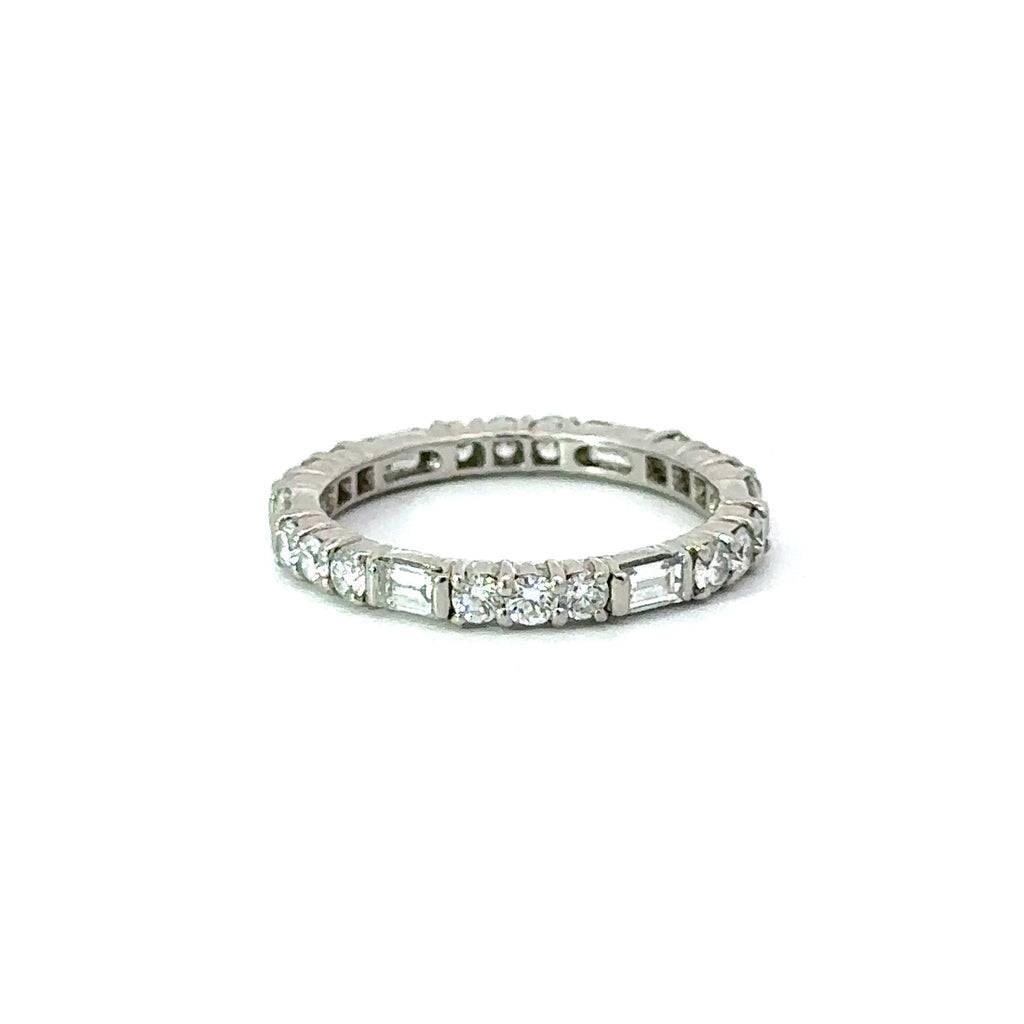 Suwa diamond and platinum eternity band