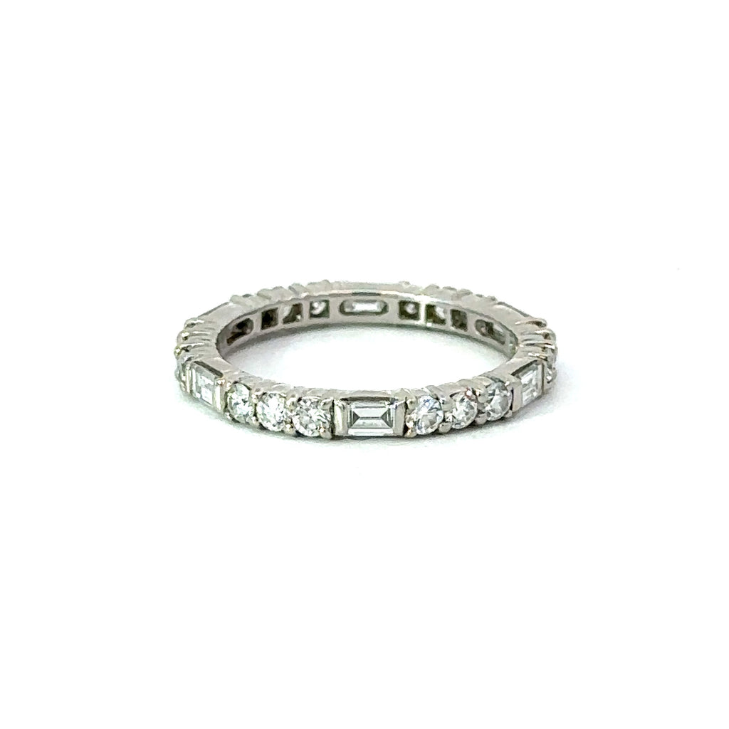Suwa diamond and platinum eternity band