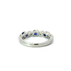 back side of Suwa sapphire and diamond anniversary band