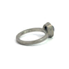 Back side of Todd Reed palladium diamond halo ring showing the "Todd Reed" stamp inside the band