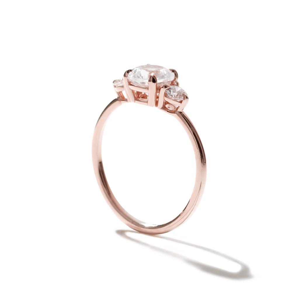 ILA 3 Diamond Engagement Ring 18K Rose Gold
