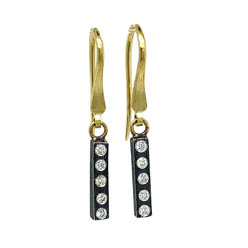 Rene Escobar "Adam" Sterling Silver Bar Earrings