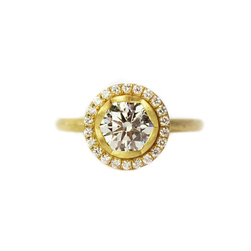Samantha Louise Jewelry Signature Petal Halo Ring - 1.01 carat